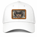 Leather Patch Baseball Cap — Vintage Pilot Photo Patch